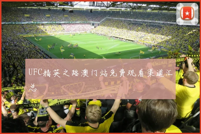 UFC精英之路澳门站免费观看渠道汇总